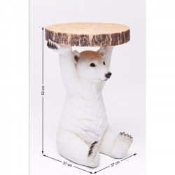 Mesa de Apoio Animal Polar Bear Ø37cm-78943 (10)
