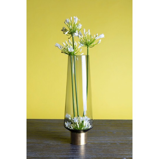 Vaso Noble Ring Cinzento 40cm Vaso Noble Ring Cinzento 40cm