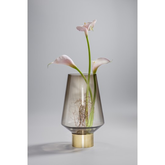 Vaso Noble Ring Castanho 40cm Vaso Noble Ring Castanho 40cm