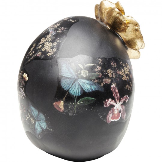 Peça Decorativa Flower Skull 22cm