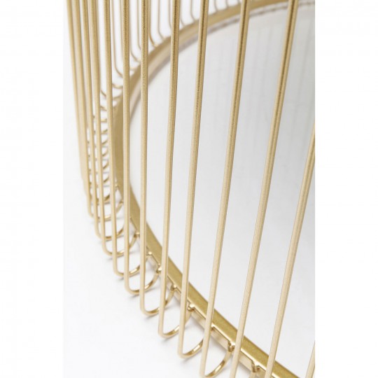 Mesa de Centro Wire Uno Dourada Ø80cm Mesa de Centro Wire Uno Dourada Ø80cm
