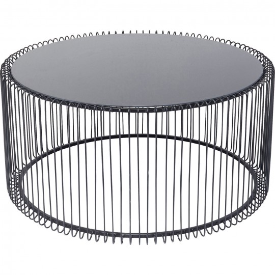 Coffee Table Wire Uno Black Ø80cm Kare Design Coffee Table Wire Uno Black Ø80cm Kare Design
