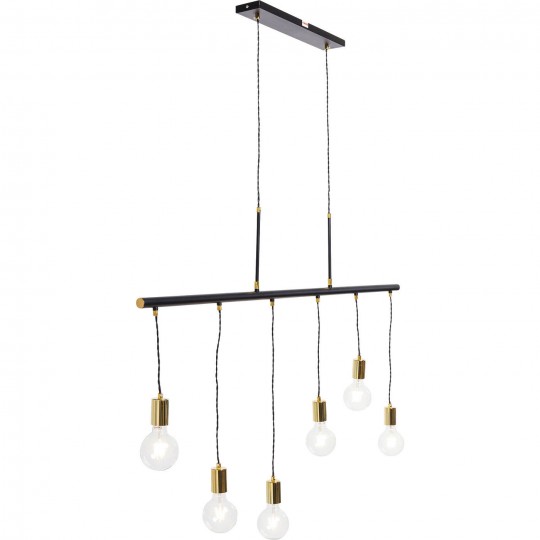 Candeeiro de Tecto Pole Preto Six