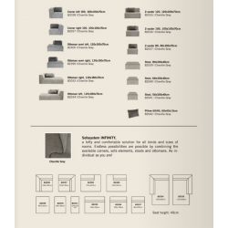 Módulo Pouff 80cm Infinity Elements Cinzento-82039 (5)