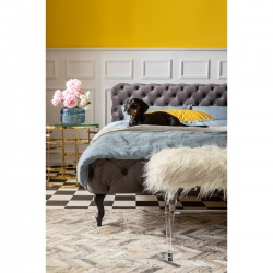 Bed Desire Velvet Silver Grey 200x200cm Kare Design