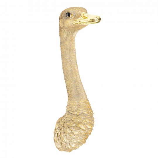 Wall Decoration Ostrich Gold Kare Design