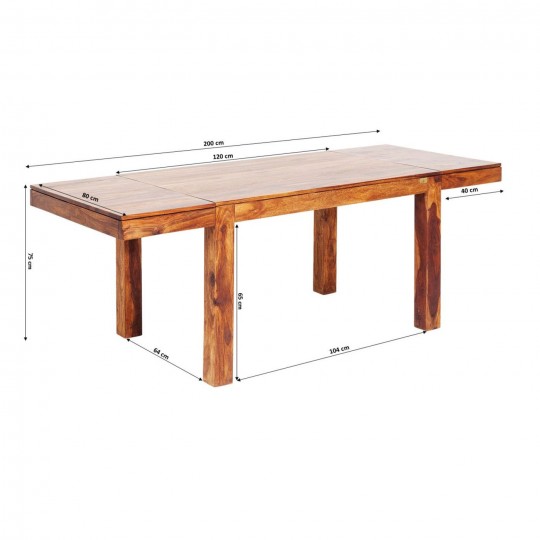 Mesa Momo Extensível 120(40+40)x80cm Mesa Momo Extensível 120(40+40)x80cm