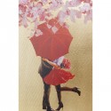 Picture Touched Flower Couple Gold Pink 100x80cm Kare Design