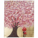 Tela a Óleo Flower Couple Gold Rosa 100x80cm-51741 (5)