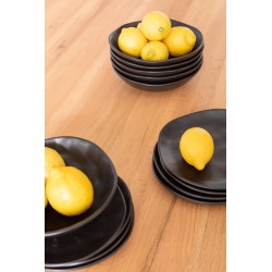 Plate Deep Organic Black Ø22cm Kare Design