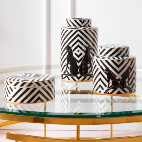 Deco Jar Panther 16cm Kare Design