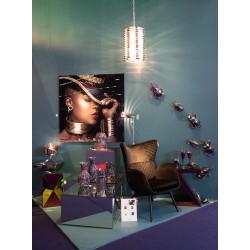 Cadeirão Tudor em Veludo Preto