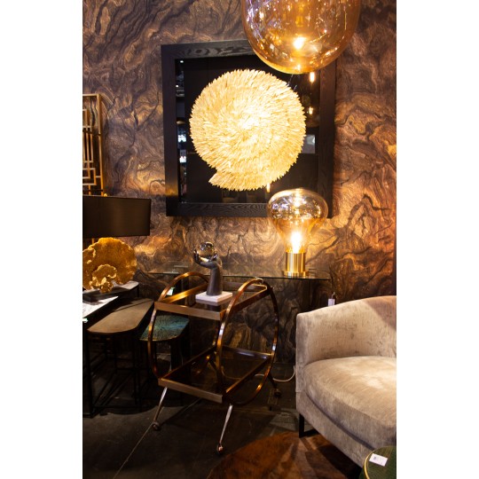 Quadro c/ moldura Dourado Snail 120x120cm Quadro c/ moldura Dourado Snail 120x120cm