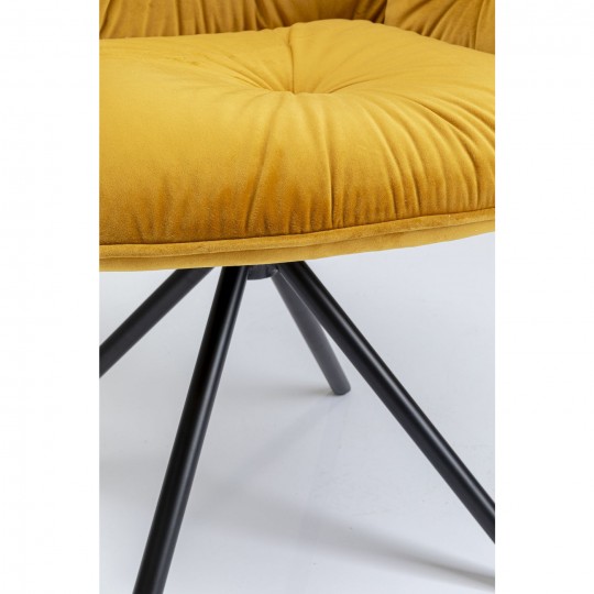 Chair with Armrest Mila Yellow Kare Design