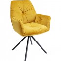 Chair with Armrest Mila Yellow Kare Design