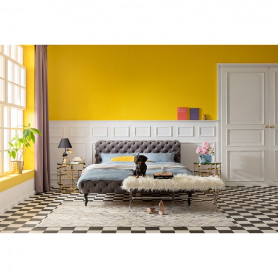 Bed Desire High Silver Grey 160x200 cm Kare Design Bed Desire High Silver Grey 160x200 cm Kare Design