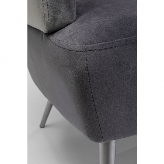 Sofa Sandwich 2 Seater Velvet Grey Kare Design