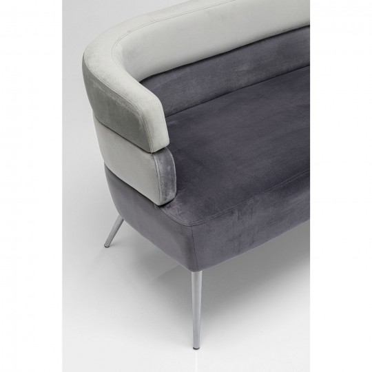 Sofa Sandwich 2 Seater Velvet Grey Kare Design