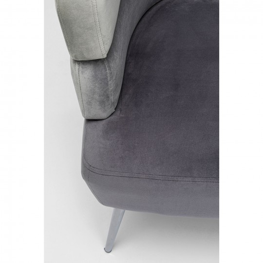 Sofa Sandwich 2 Seater Velvet Grey Kare Design