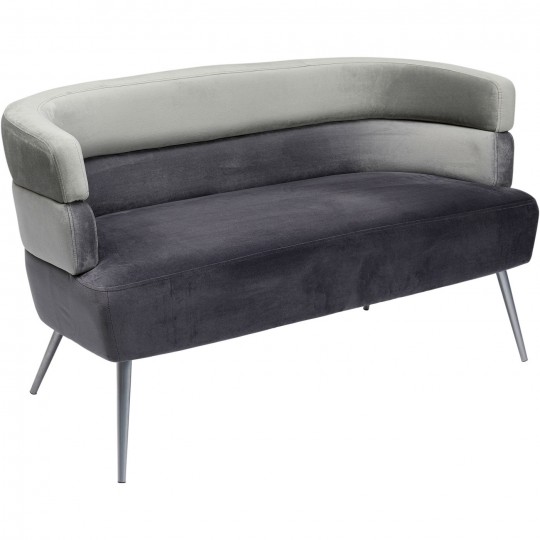Sofa Sandwich 2 Seater Velvet Grey Kare Design