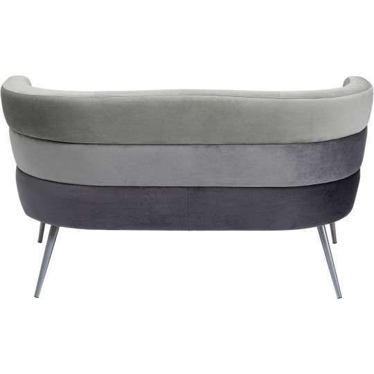 Sofa Sandwich 2 Seater Velvet Grey Kare Design