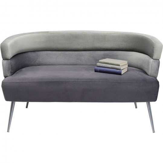 Sofa Sandwich 2 Seater Velvet Grey Kare Design