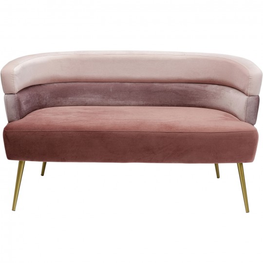 Sofa Sandwich 2 Seater Velvet Pink Kare Design