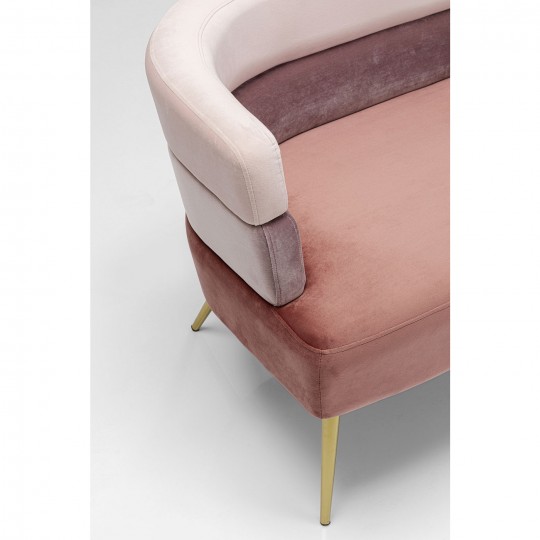Sofa Sandwich 2 Seater Velvet Pink Kare Design