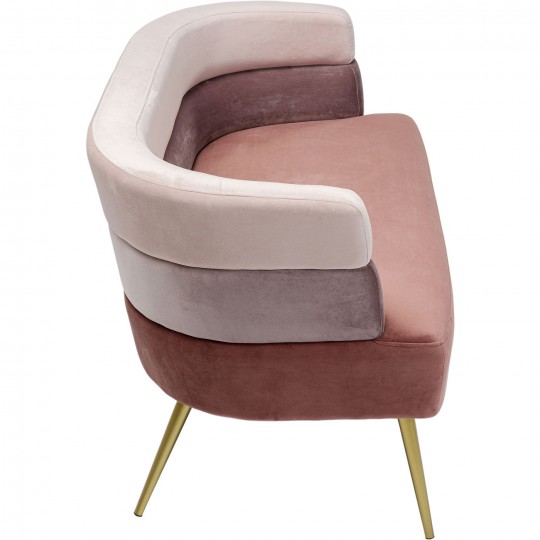 Sofa Sandwich 2 Seater Velvet Pink Kare Design