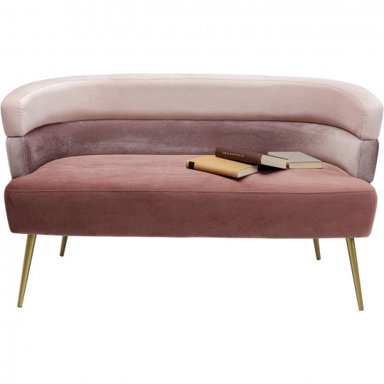 Sofa Sandwich 2 Seater Velvet Pink Kare Design