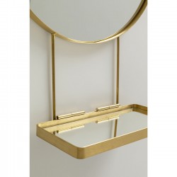 Miroir avec tablette Art Ø60cm