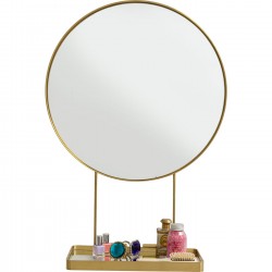 Miroir avec tablette Art Ø60cm