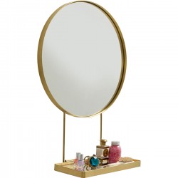 Miroir avec tablette Art Ø60cm