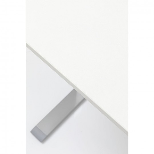 Bureau Smart blanc et chrome 120x70cm Kare Design Bureau Smart blanc et chrome 120x70cm Kare Design