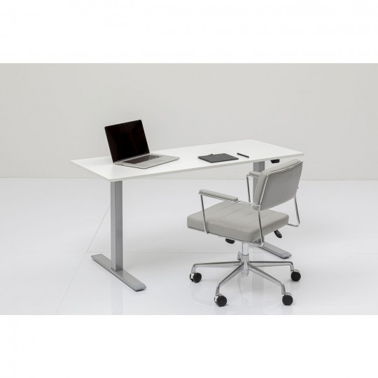 Bureau Smart blanc et chrome 120x70cm Kare Design Bureau Smart blanc et chrome 120x70cm Kare Design