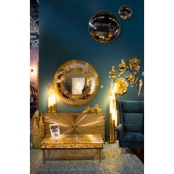 Mesa de Centro Gold Flowers 120x60cm