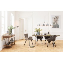Chair with Armrest Dream Brown Kare Design