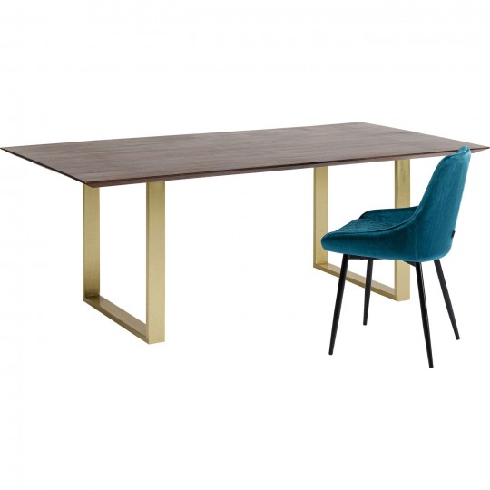 Table Symphony Walnut Brass 180x90cm Kare Design