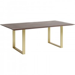Table Symphony Walnut Brass 180x90cm Kare Design