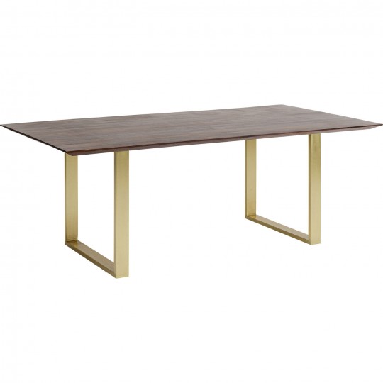 Table Symphony Walnut Brass 180x90cm Kare Design