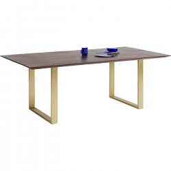 Table Symphony Walnut Brass 180x90cm Kare Design