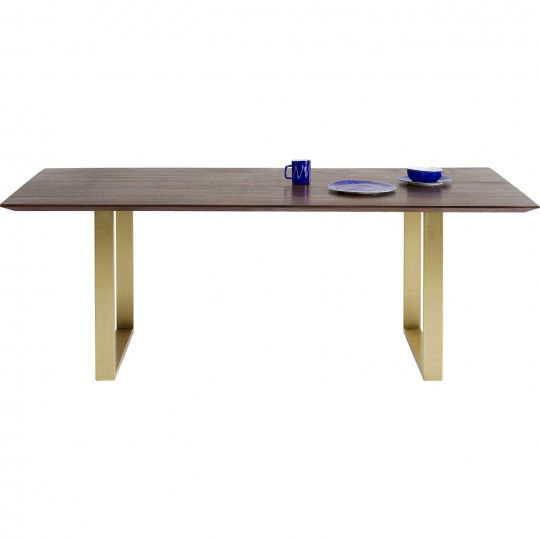 Table Symphony Walnut Brass 180x90cm Kare Design