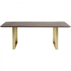 Table Symphony Walnut Brass 180x90cm Kare Design