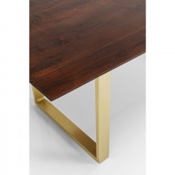Table Symphony Walnut Brass 180x90cm Kare Design