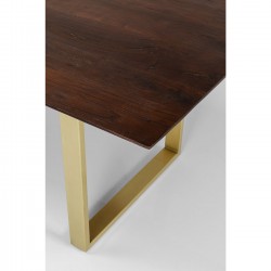 Table Symphony Walnut Brass 180x90cm Kare Design