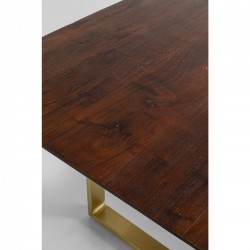 Table Symphony Walnut Brass 180x90cm Kare Design