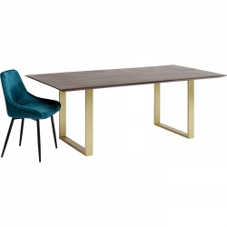 Table Symphony Walnut Brass 180x90cm Kare Design