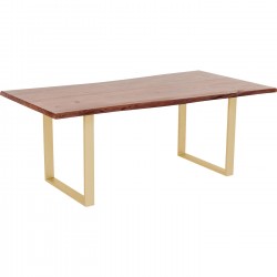 Table Harmony Walnut Brass 180x90cm Kare Design