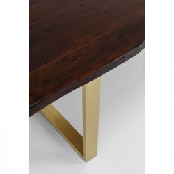 Table Harmony Walnut Brass 180x90cm Kare Design