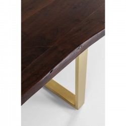 Table Harmony Walnut Brass 180x90cm Kare Design